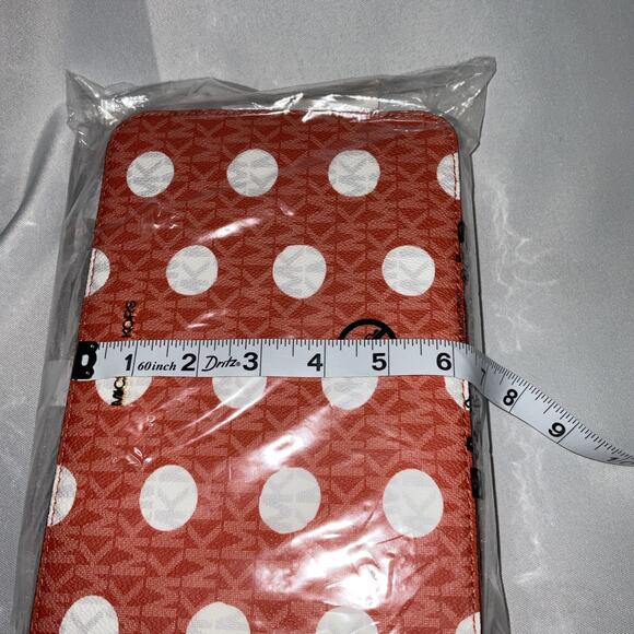 Michael Kors Jet Set Item Crossbody Bag Polka Dots Red Clay Still Factory Sealed - Picture 8 of 9